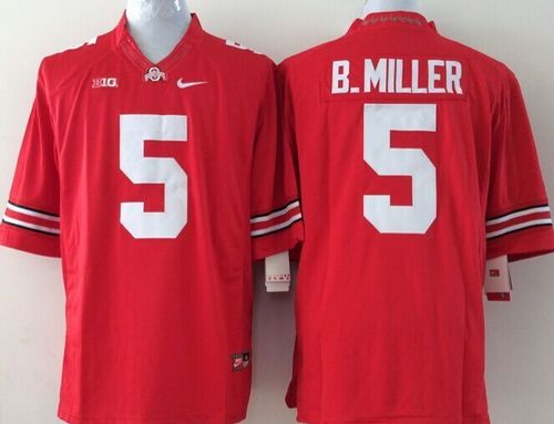 Buckeyes #5 Braxton Miller Red Stitched Youth NCAA Jersey - Click Image to Close
